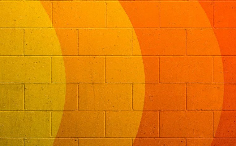 Painted brick siding