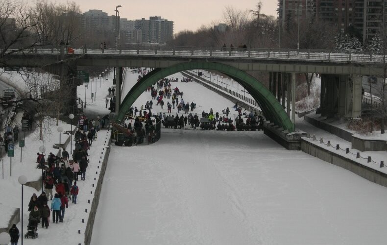 Rideau Canal Skateway welcomes visitors for a brief walk on the ice