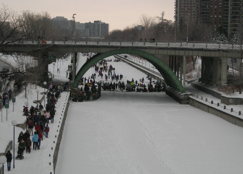 Rideau Canal Skateway welcomes visitors for a brief walk on the ice